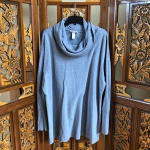 Pure Energy Gray Cowl Neck Sweater Women Sz 3X
